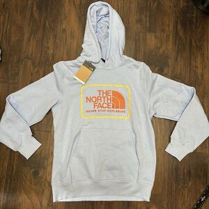 The North Face Outline Logo Hoodie Cornflower Men's Size Medium NWT